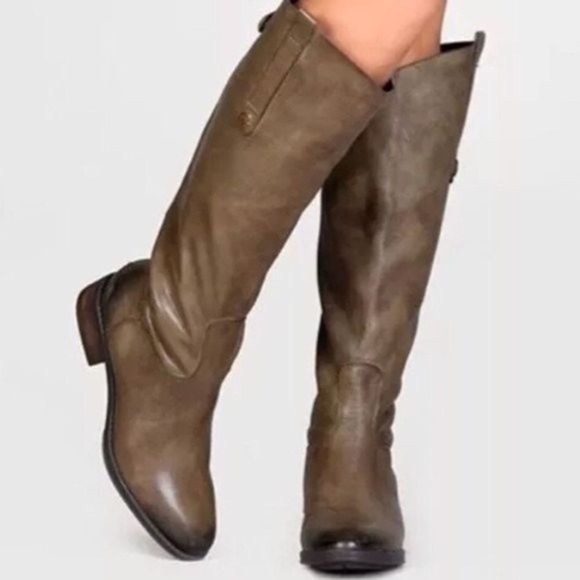 Sam Edelman Penny Leather Riding Boot Olive 7.5 - Picture 8 of 8